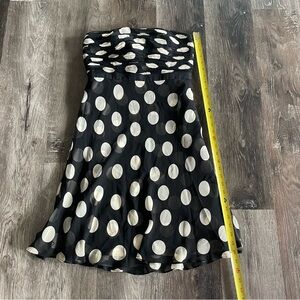 Ann Taylor Black and Cream Polka Dot Strapless Dress, Women’s Size 6P